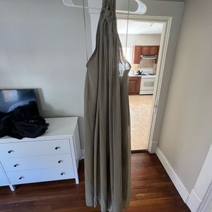 High neck open back jumper